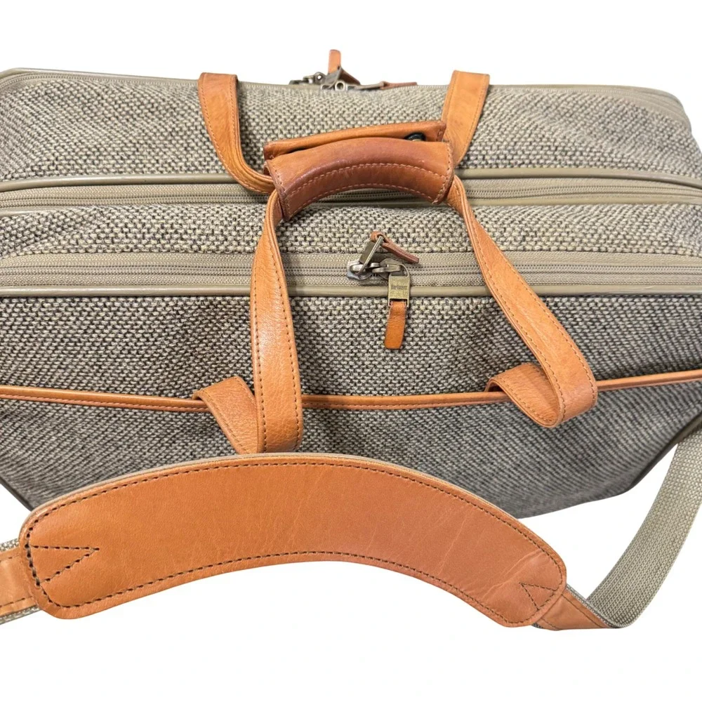 Hartmann Tweed Travel Bag Unisex OS‎ Tan Brown Vintage Belting Leather Carryon